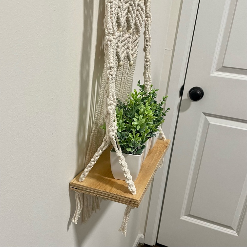 Handmade Hanging Macrame Shelf - Picture 6 of 6